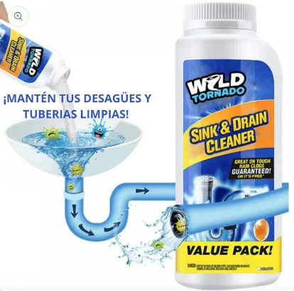 Wild Tornado ® POLVO DESTAPA TUBERIAS