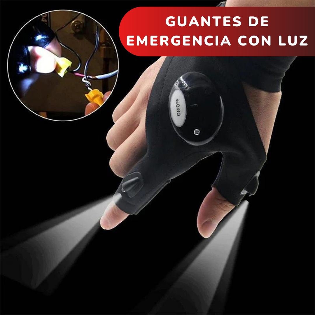 Guantes de emergencia con luz LED