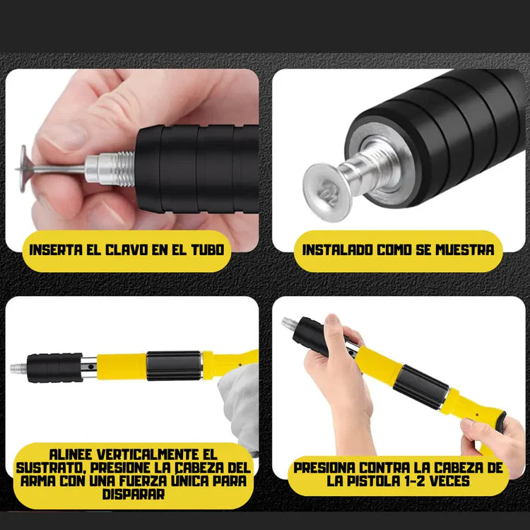 PISTOLA DE CLAVOS + ESTUCHE Y CLAVOS DE REGALO 🎁