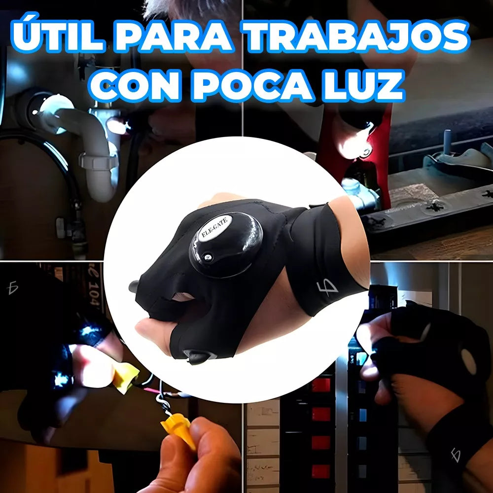 Guantes de emergencia con luz LED