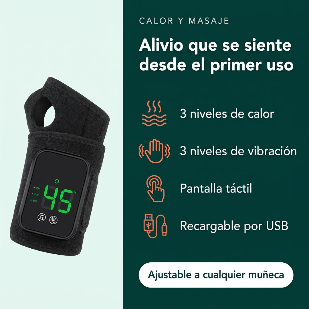 3 niveles de calor, 3 de vibración, pantalla táctil y recargable por USB